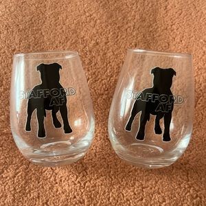 Set of 2 Stemless Wine Glasses with Stafford silhouette